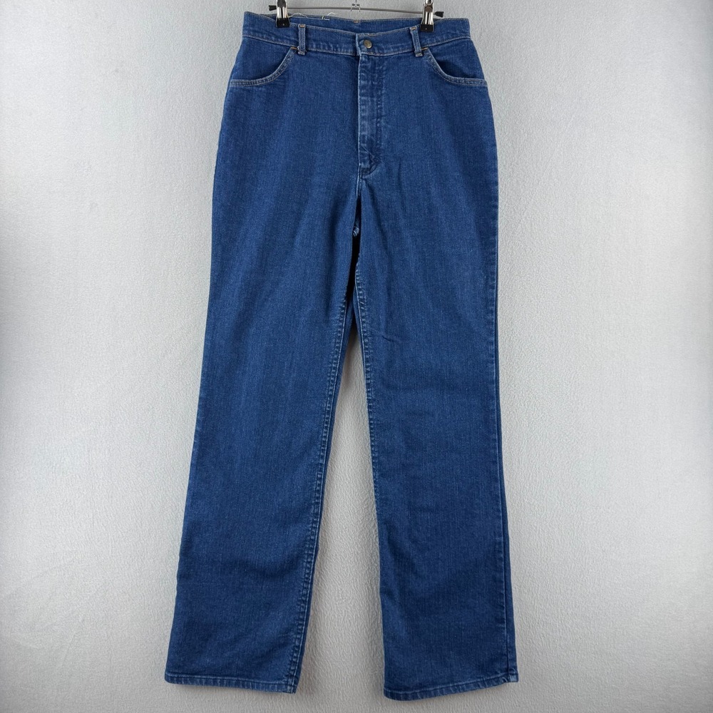 Vintage 70s 80s Lee Jeans Womens Fits 29x32 Denim Bootcut Made in‎ USA Talon Zip